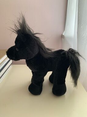 GANZ  Black Stallion Plush Horse Stuffed Animal Webkinz Toy Boys Girls Kids